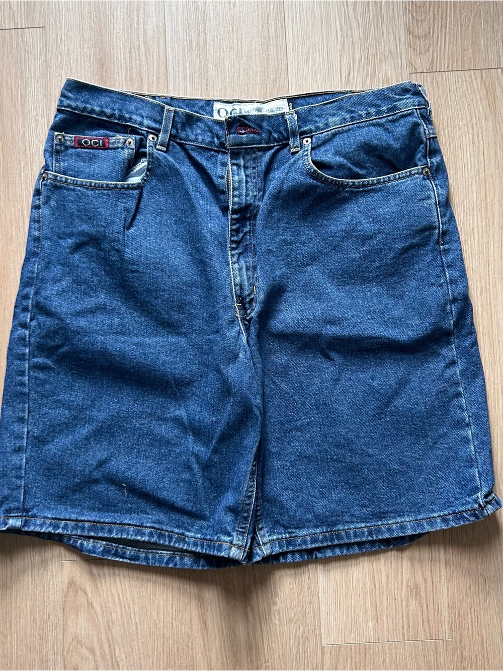 Men’s Classic Dark Blue Denim Shorts